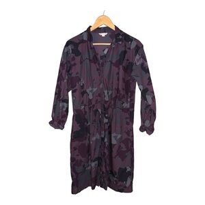 GAP utility dress army fatigue size 12 long sleeves purple utility casual fall